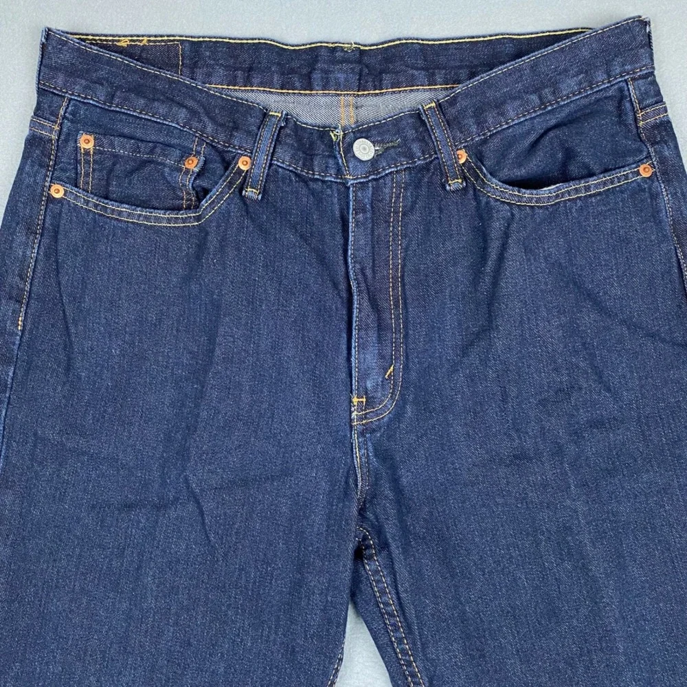 Levis‎ 514 Straight Fit Dark Wash Denim Jeans Mens 36 Blue
